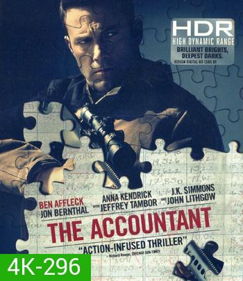 4K - The Accountant (2016) อัจฉริยะคนบัญชีเพชฌฆาต - แผ่นหนัง 4K UHD